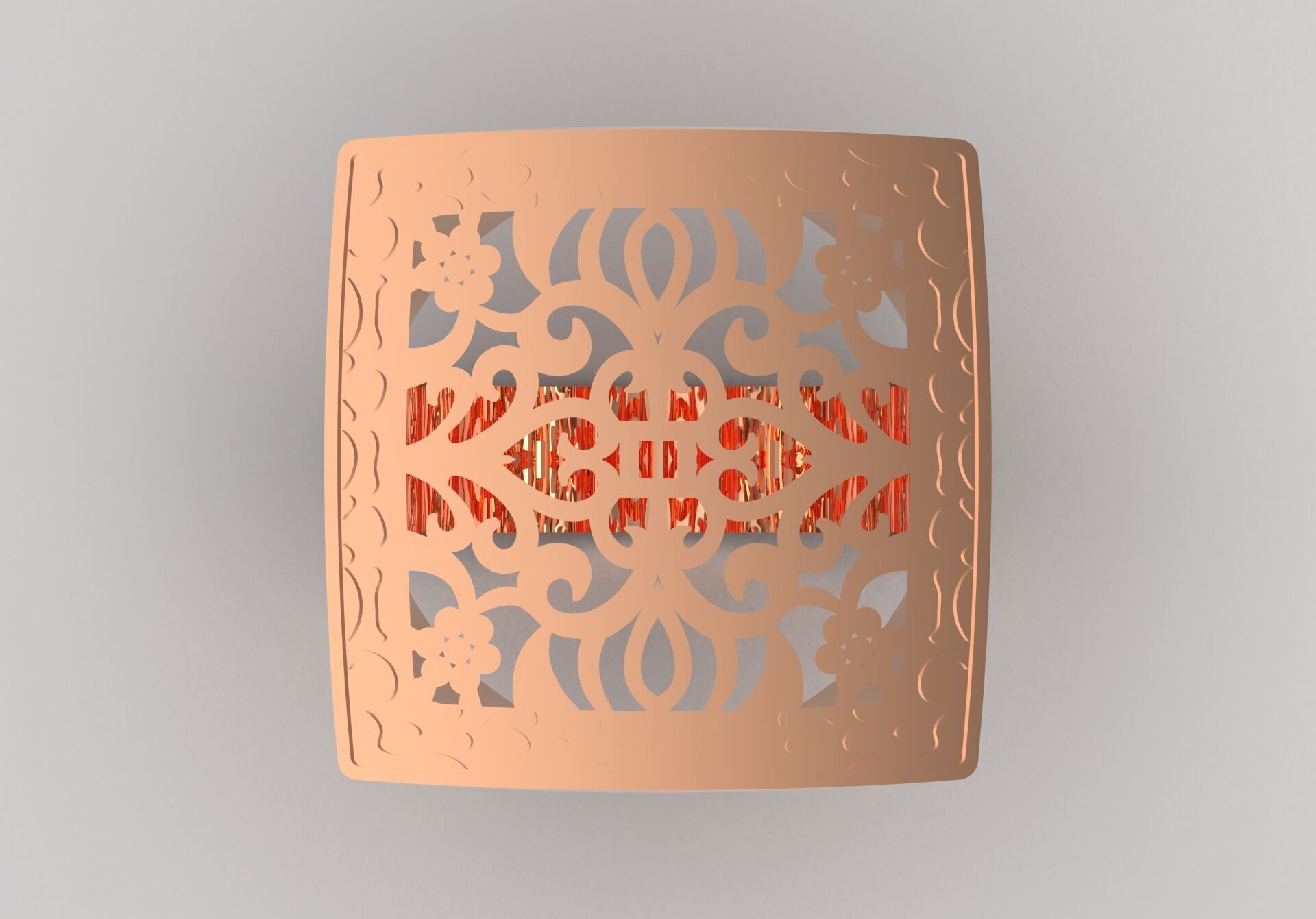 Rose gold ring slim design model gr0028 3D print model_3