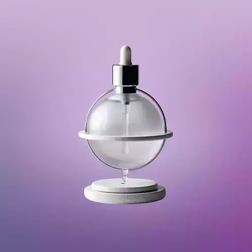 Premium 3D Skincare Serum Bottle Model Packaging Design