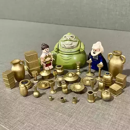 Jabbas Palace Objects Diorama Miniatures 3D print model