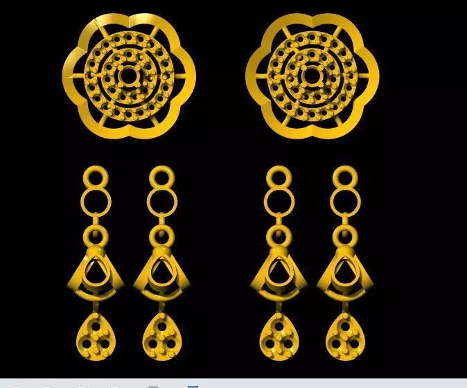 drop earrings 3dm file 3D print model_0