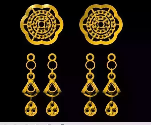 drop earrings 3dm file 3D print model