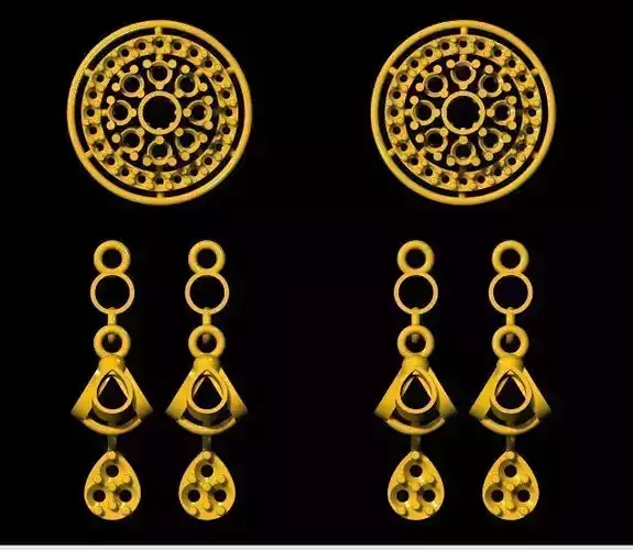 drop earrings 3dm file 3D print model