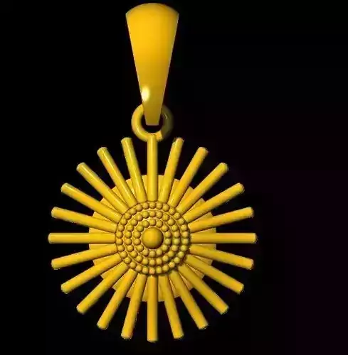 sun pendant 3dm file 3D print model