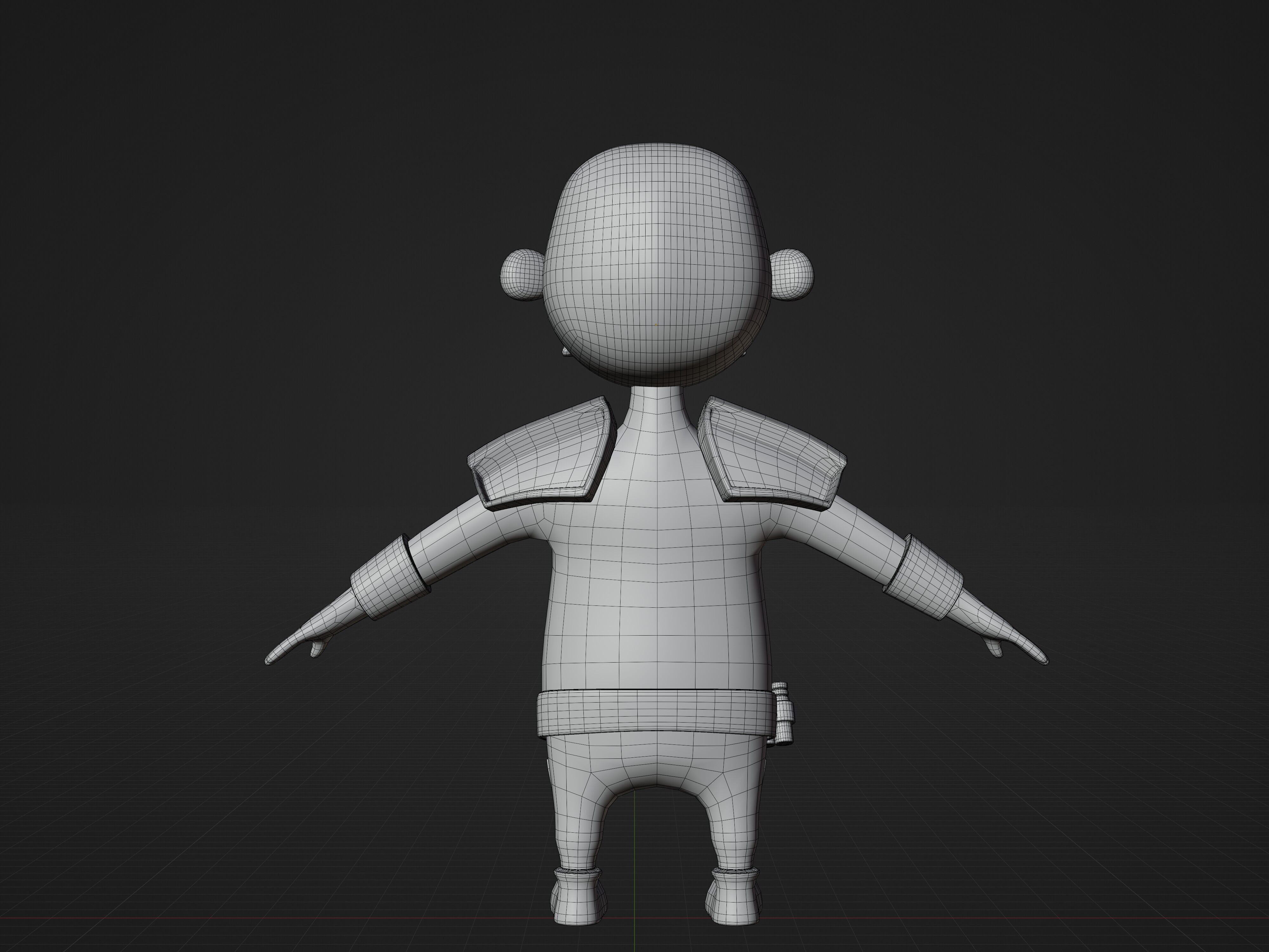 Old Man Warrior Cartoon Character Free 3D model_10