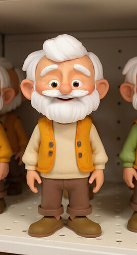 Grandpa Cedar Stylized Old Man 3D Character Model Low-poly 3D model