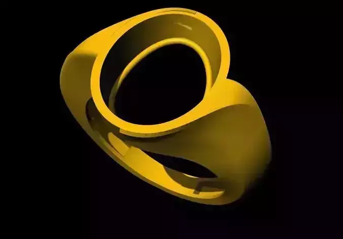 oval stone ring 3dm file