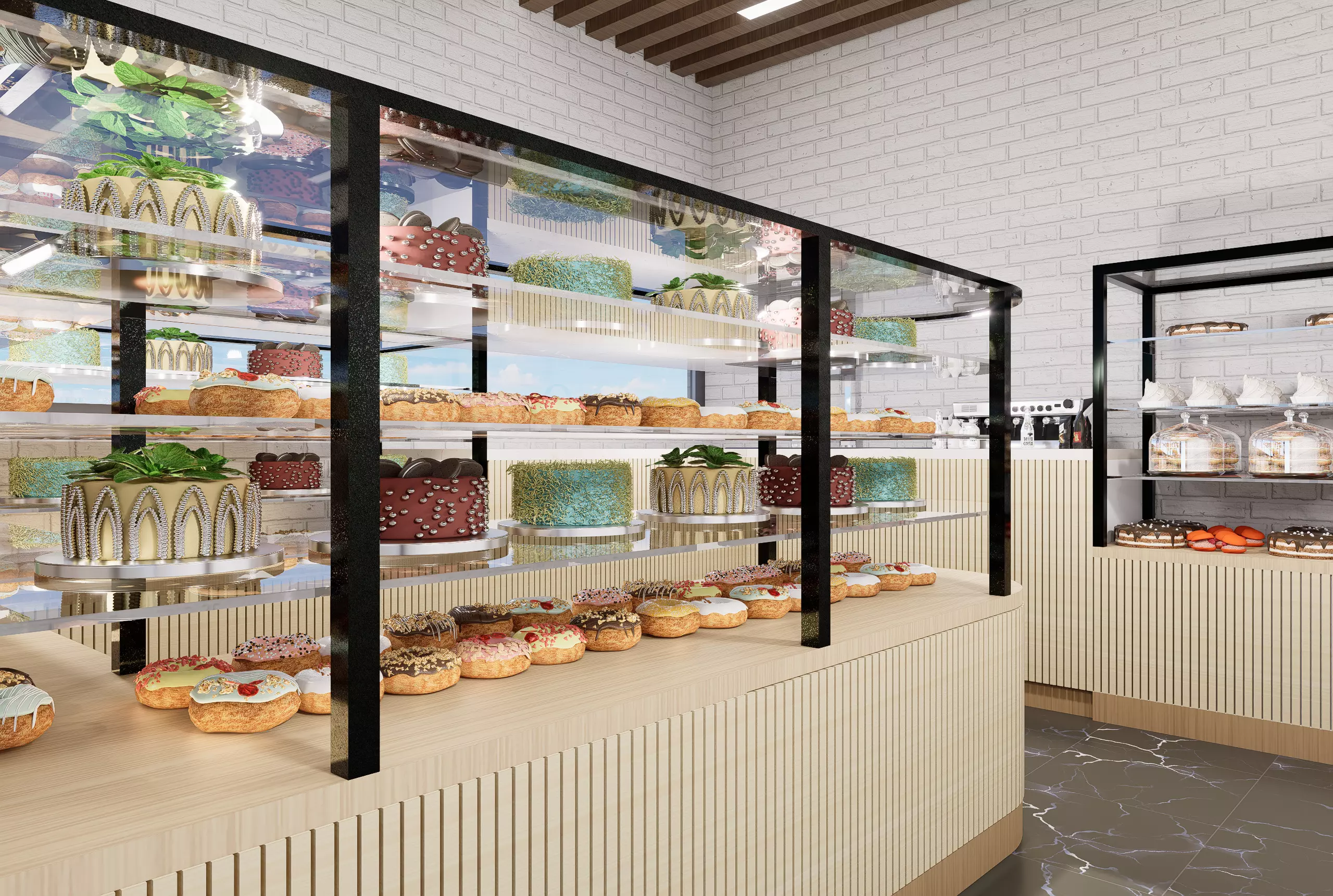 patisserie design Low-poly 3D model