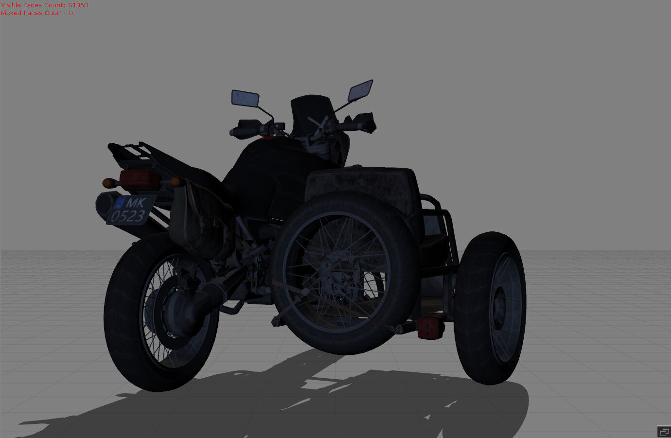 Motorcycles Low-poly 3D model_3