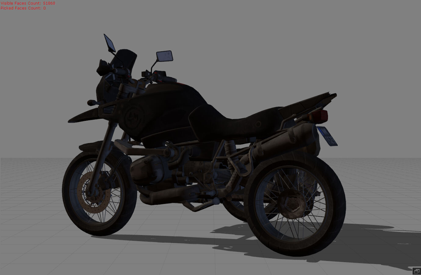 Motorcycles Low-poly 3D model_2