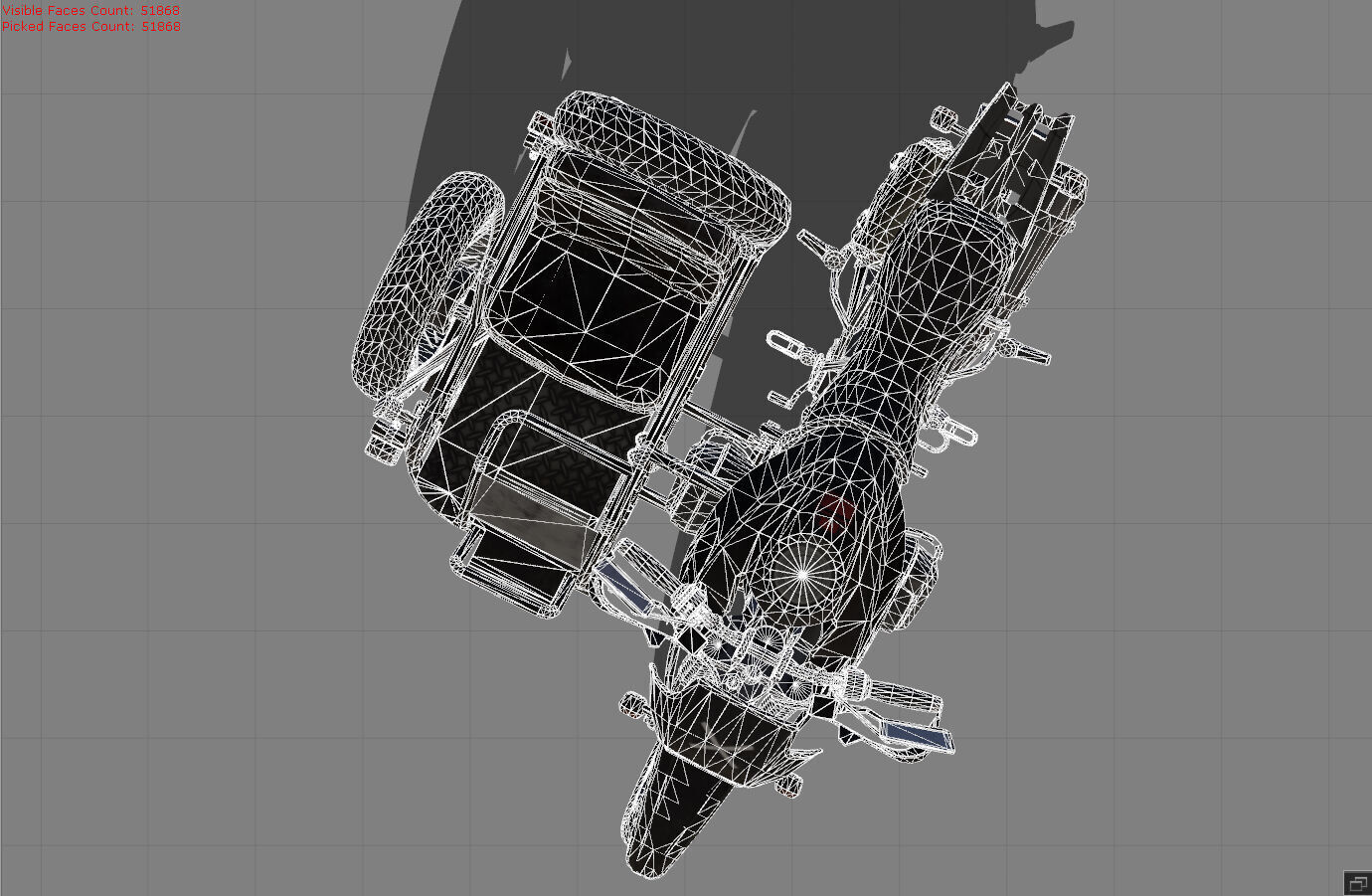 Motorcycles Low-poly 3D model_9