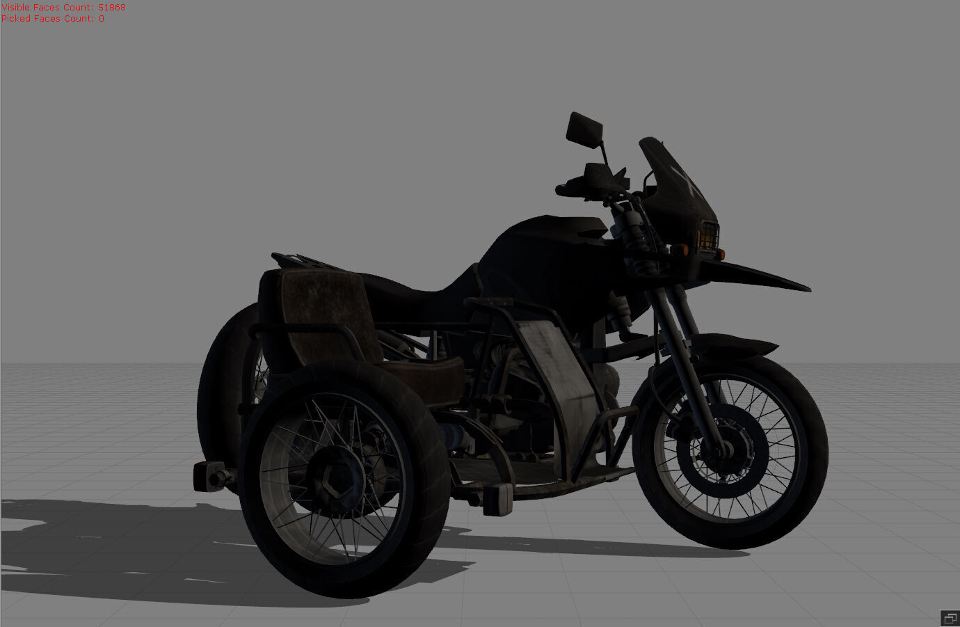 Motorcycles Low-poly 3D model_1