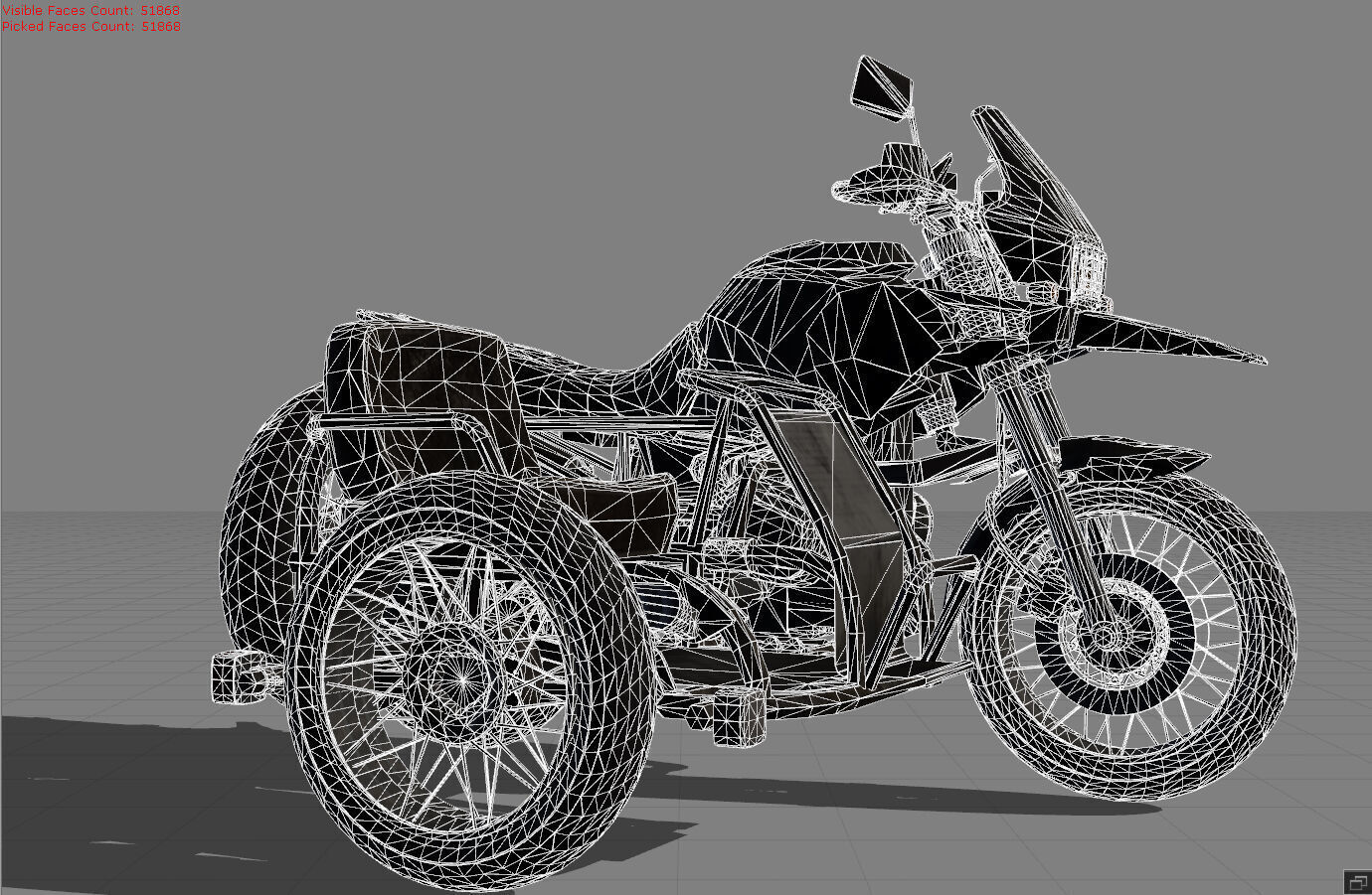 Motorcycles Low-poly 3D model_6