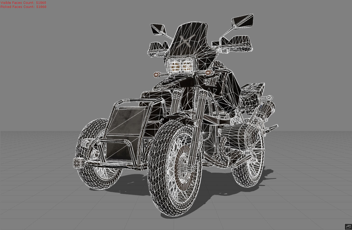 Motorcycles Low-poly 3D model_5