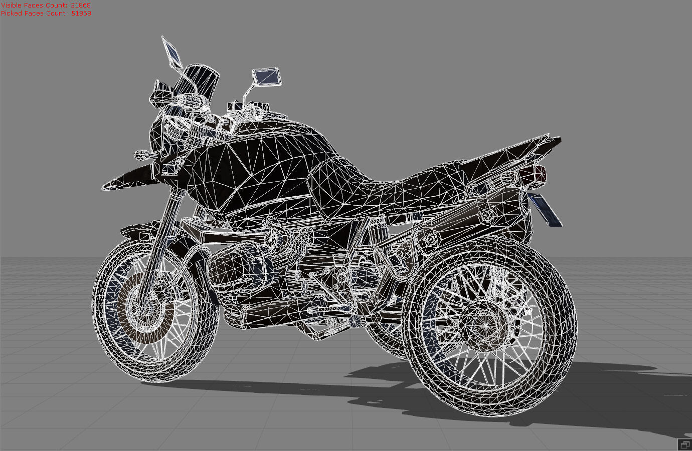 Motorcycles Low-poly 3D model_7