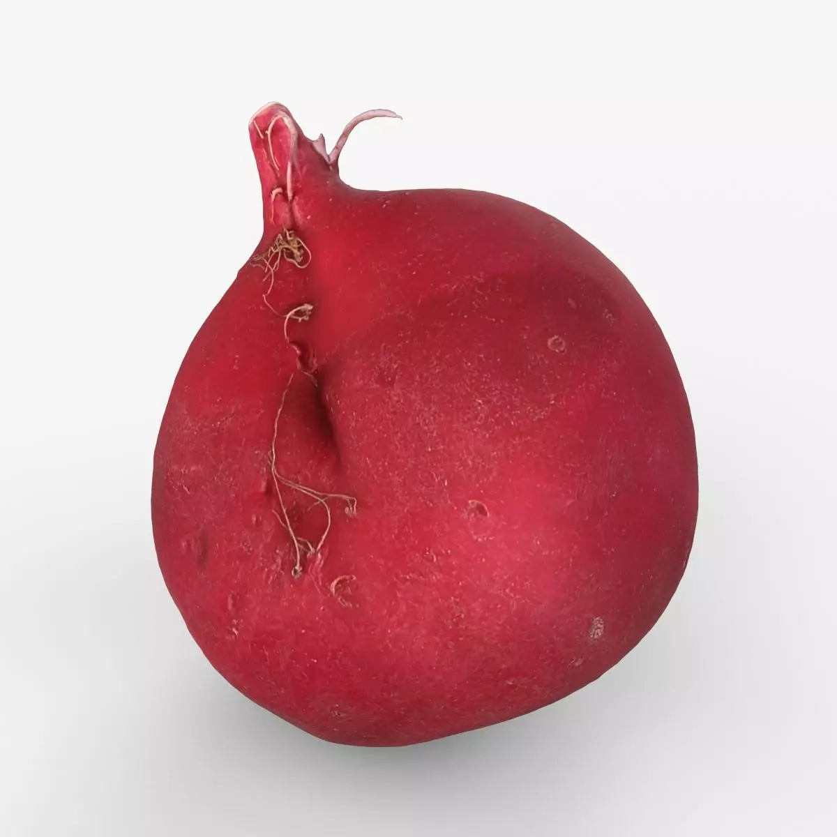 Red Radish - Whole Root Vegetable Scan Low-poly 3D model