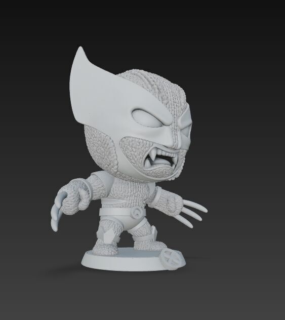 Wolverine Knit Figure The Clawed Hero Reimagined 3D model_1