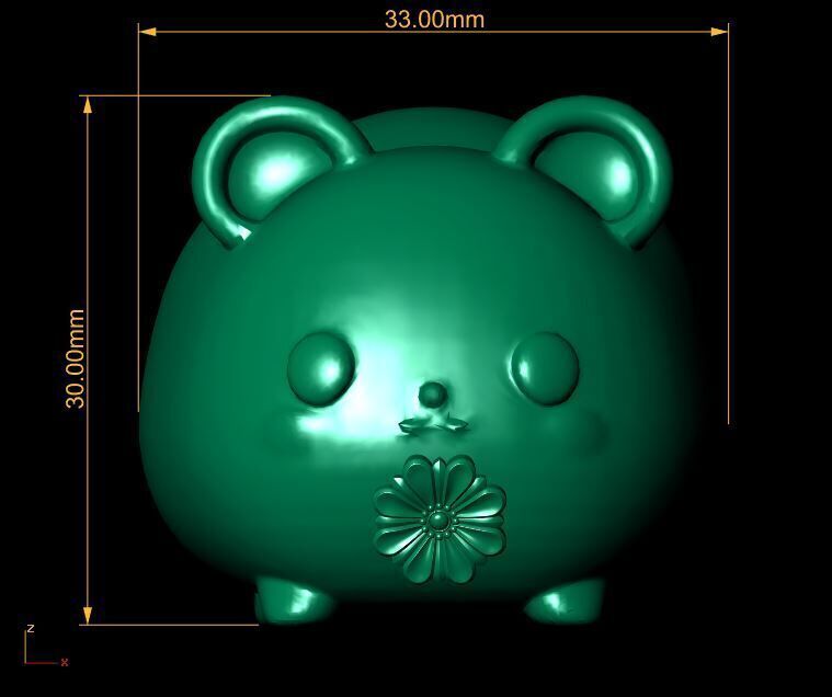 Cute bear design 3D print model_3