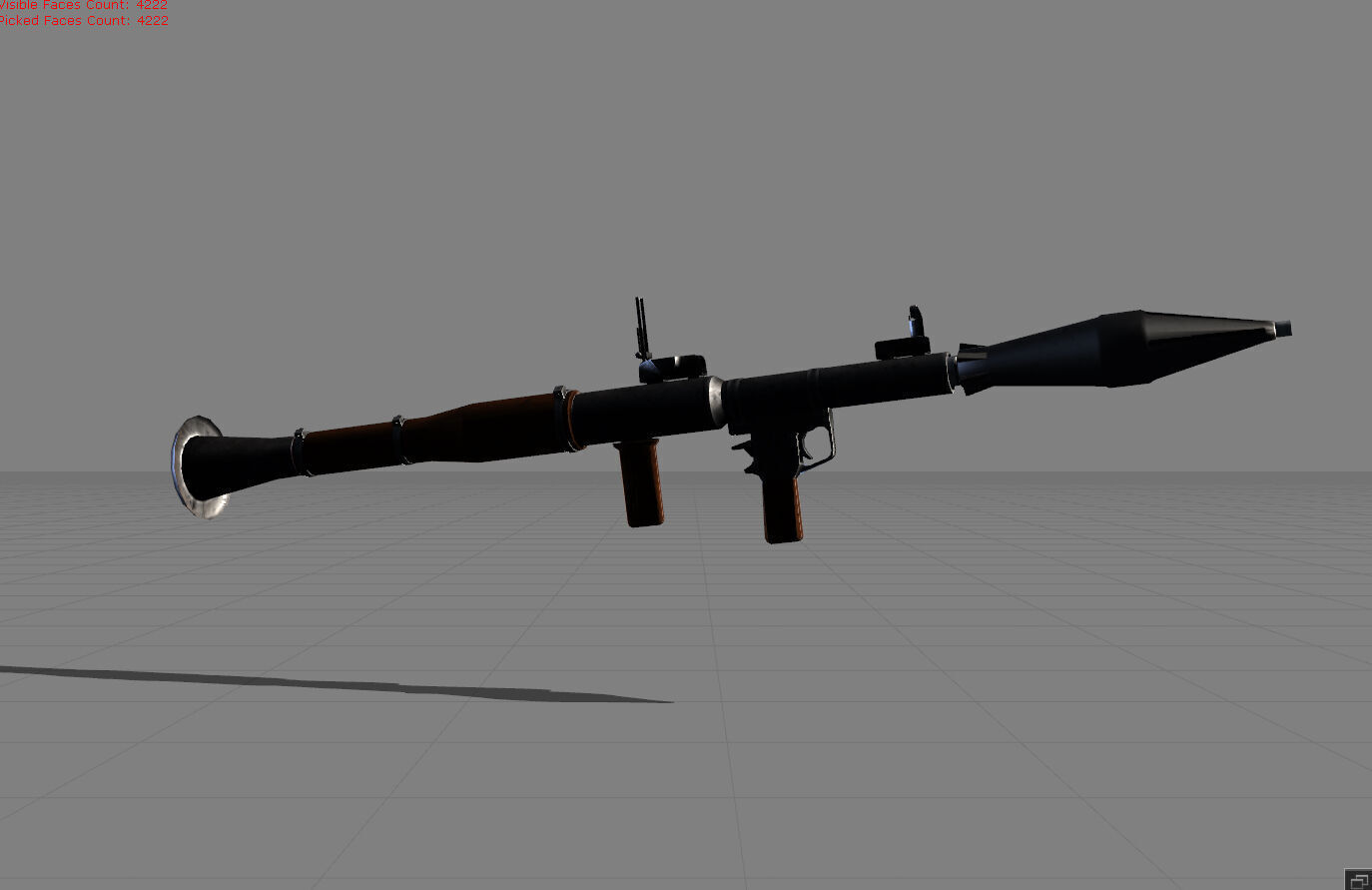 RPG-7 Bazoka Low-poly 3D model_2