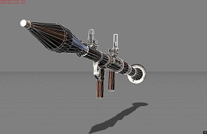 RPG-7 Bazoka Low-poly 3D model