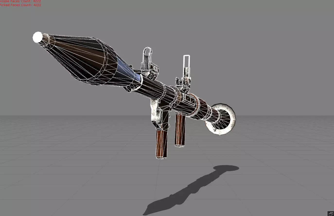 RPG-7 Bazoka Low-poly 3D model_0