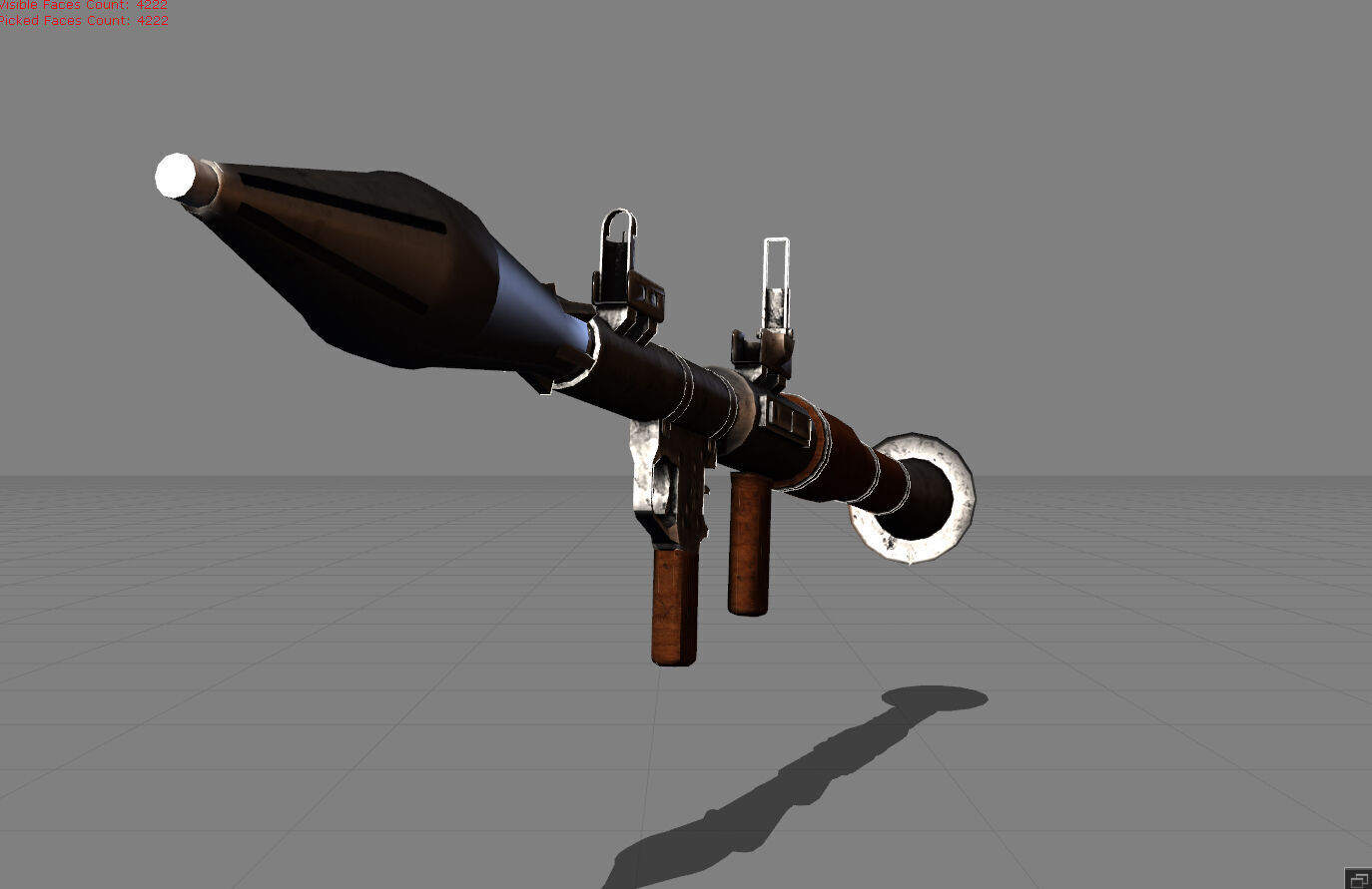 RPG-7 Bazoka Low-poly 3D model_1