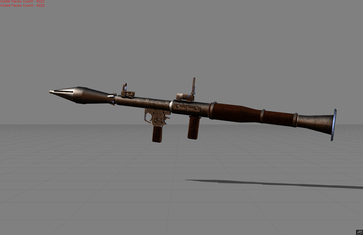 RPG-7 Bazoka Low-poly 3D model_3