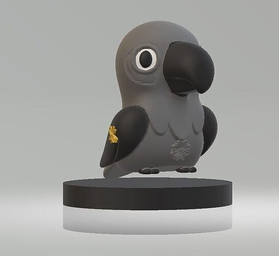 Adorable parrot 3D print model