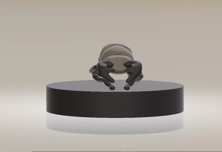 Defensive pose model 3D print model