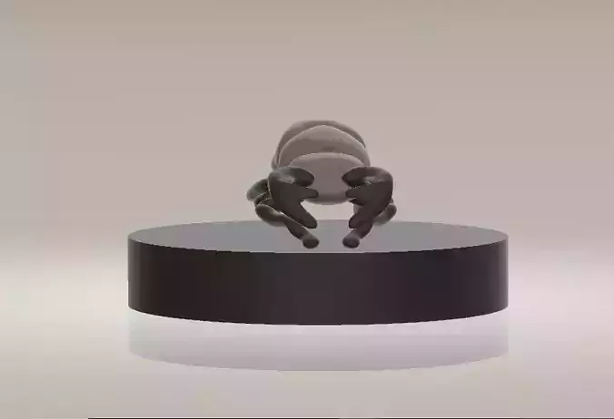 Defensive pose model 3D print model