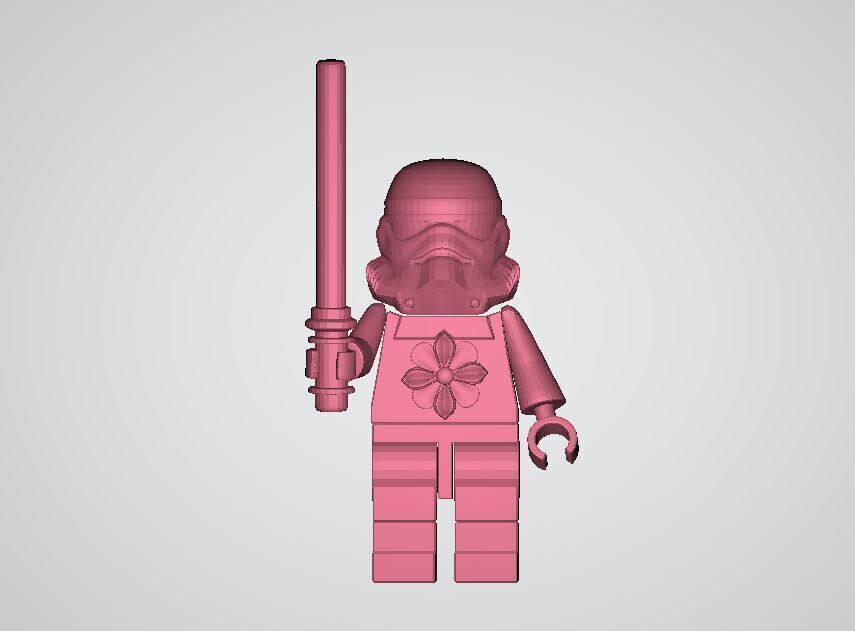 Galactic fighter character 3D print model_4