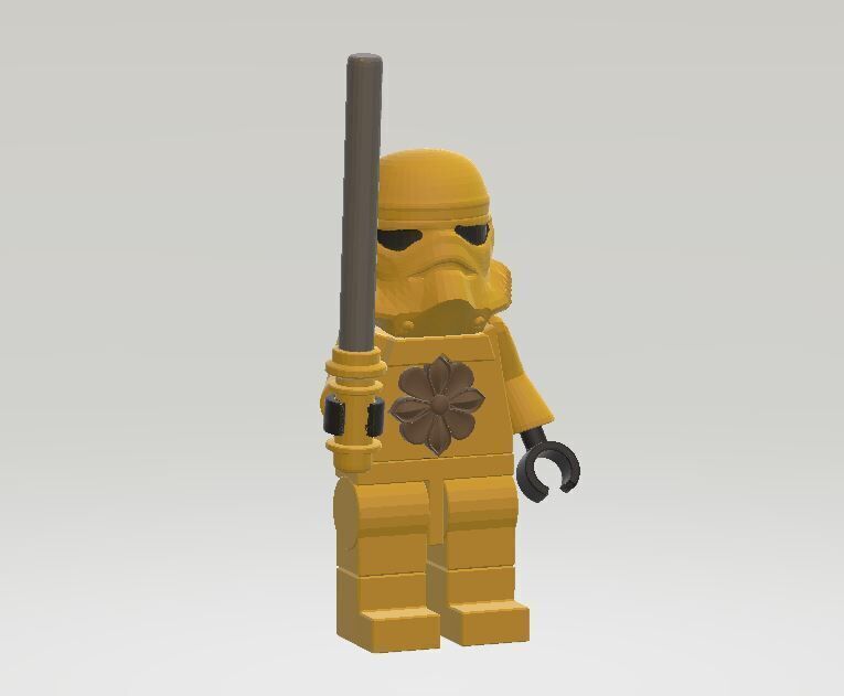 Galactic fighter character 3D print model_2