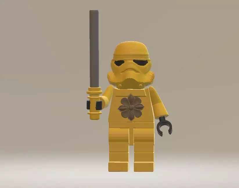 Galactic fighter character 3D print model_0