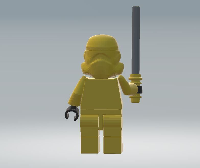 Galactic fighter character 3D print model_1