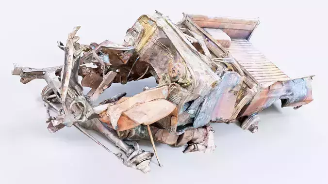 Photogrammetry Burnt Car