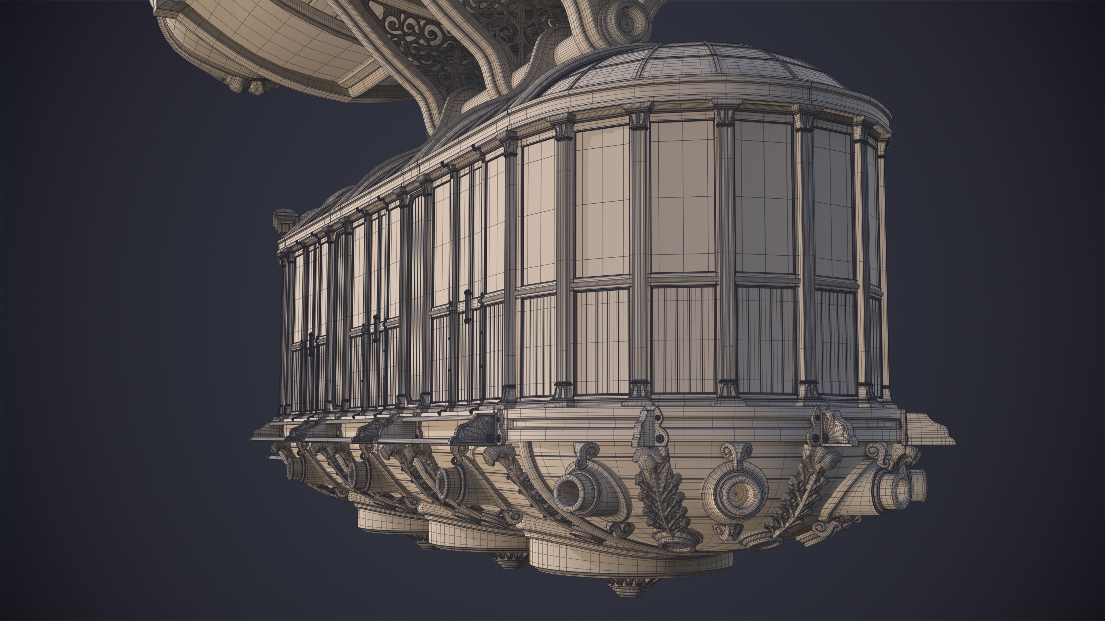 Airship Steampunk Rhinoceros 3D model_21