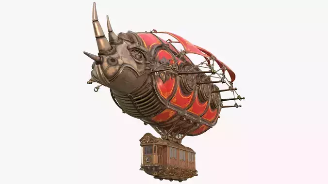 Airship Steampunk Rhinoceros