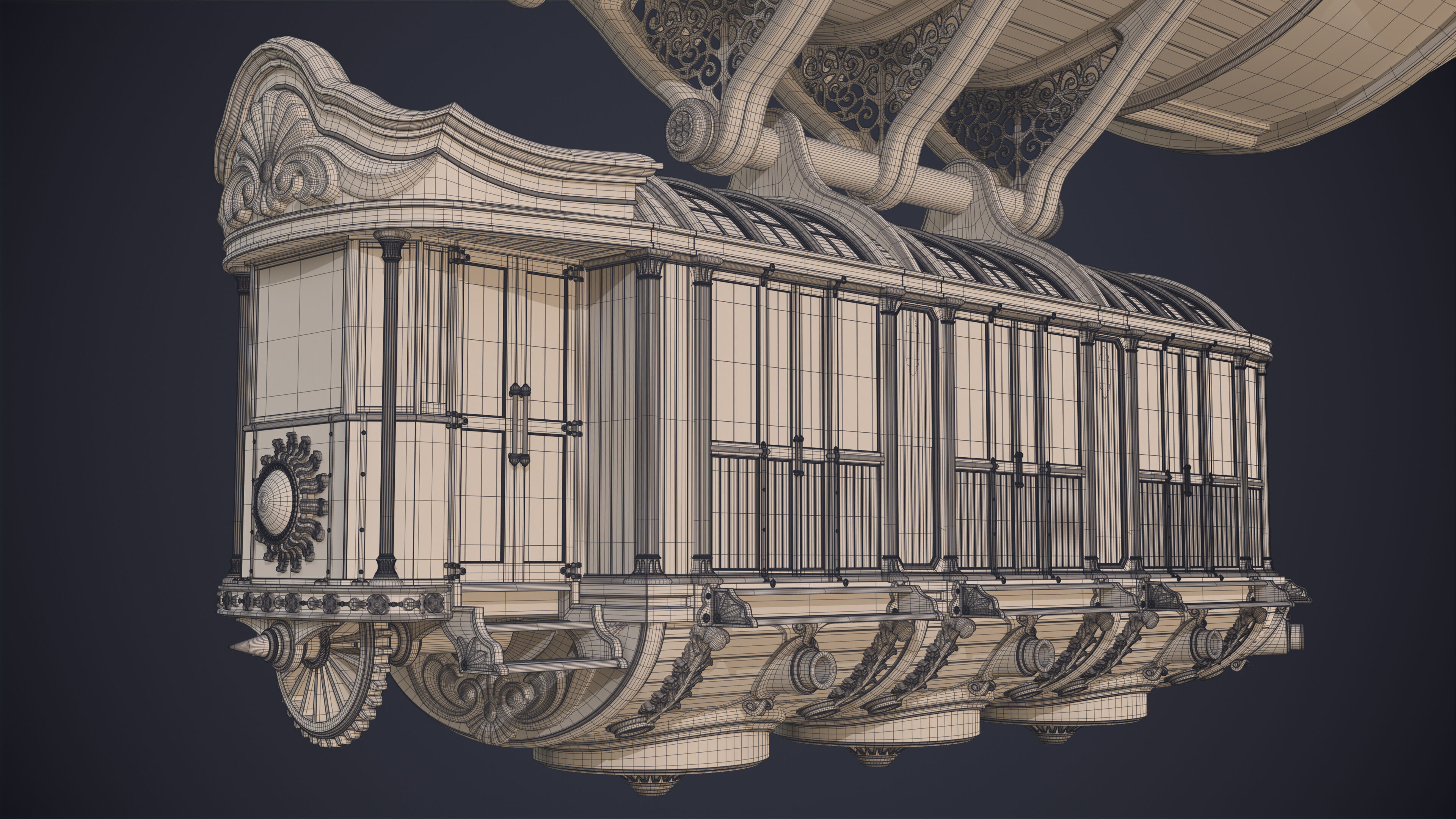 Airship Steampunk Rhinoceros 3D model_20