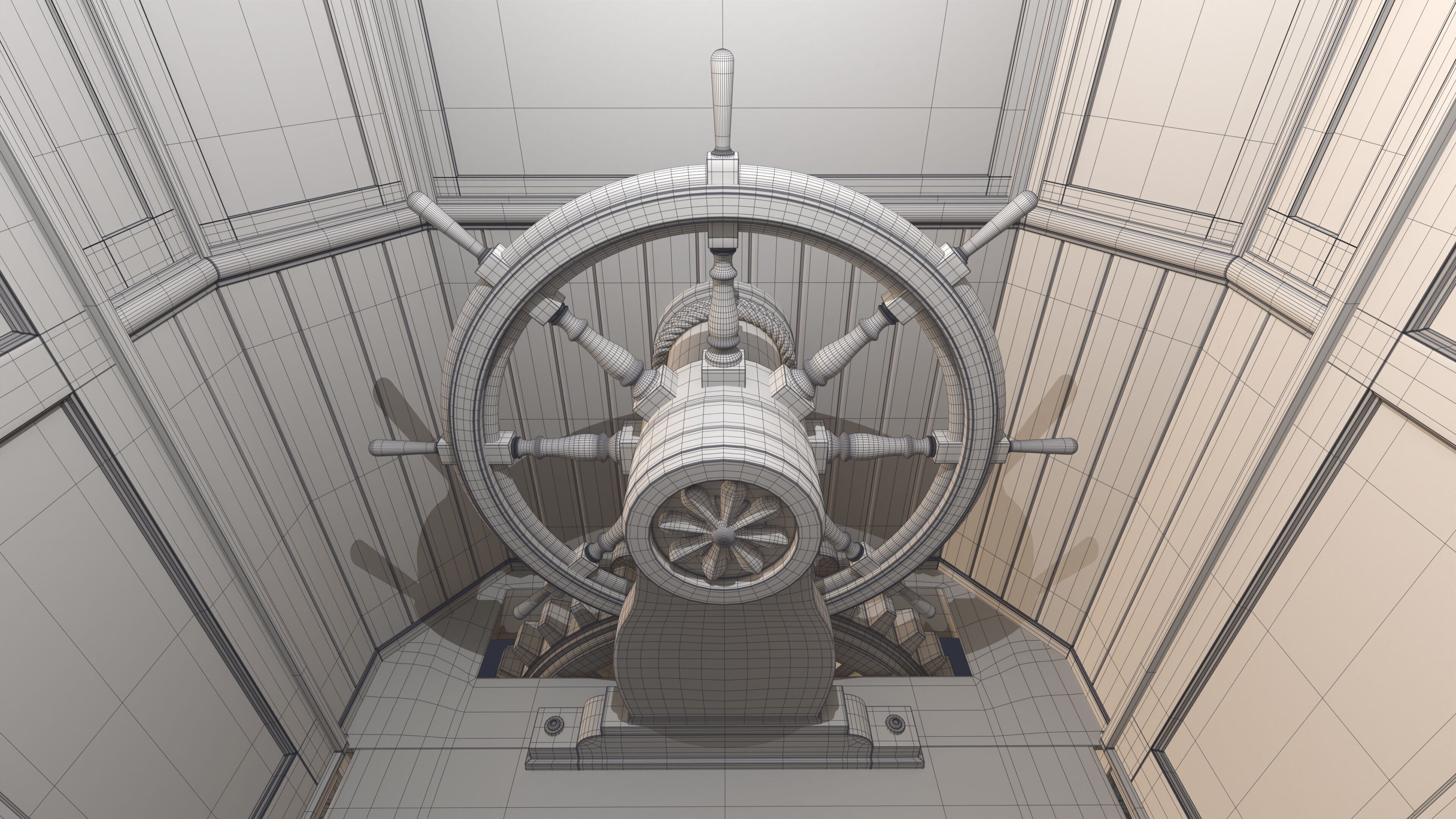 Airship Steampunk Rhinoceros 3D model_24