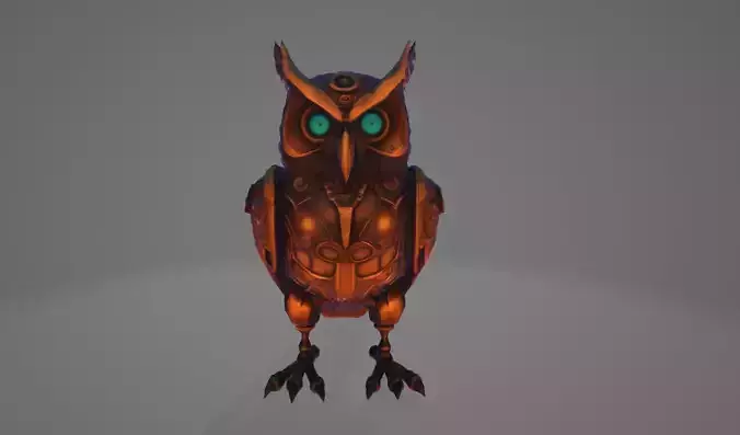 Mechanical Owl Sentinel  Steampunk Guardian