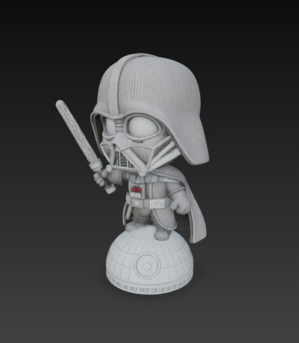 Darth Vader Knit Figure Galactic Dark Lord Reimagined 3D model_2