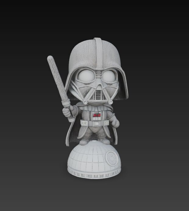 Darth Vader Knit Figure Galactic Dark Lord Reimagined 3D model_3
