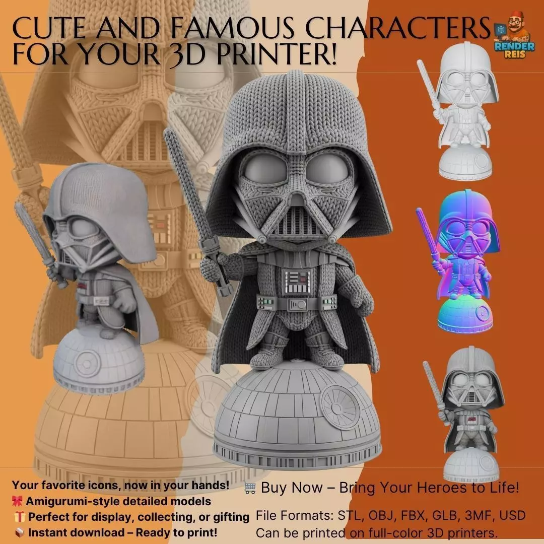 Darth Vader Knit Figure Galactic Dark Lord Reimagined 3D model_0