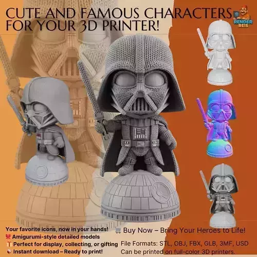 Darth Vader Knit Figure Galactic Dark Lord Reimagined 3D model