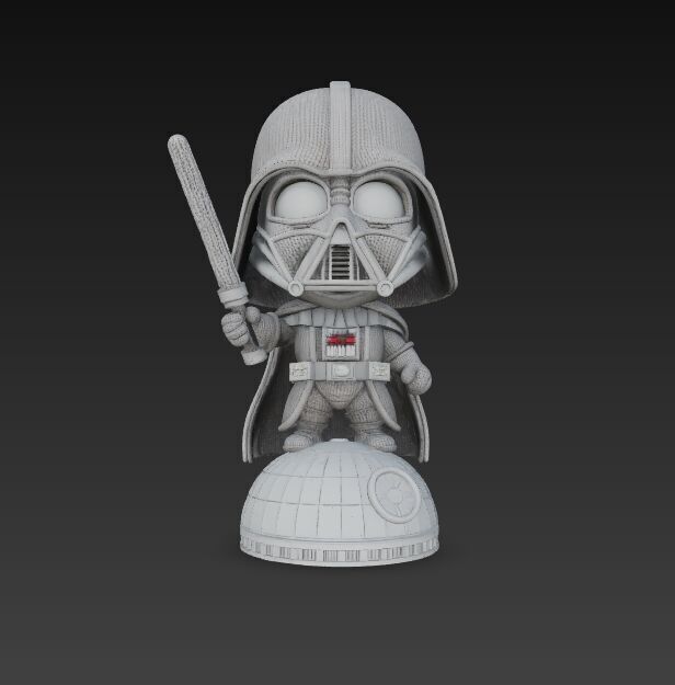 Darth Vader Knit Figure Galactic Dark Lord Reimagined 3D model_1