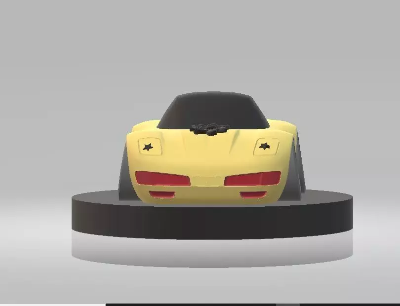 Car with star lights 3D print model
