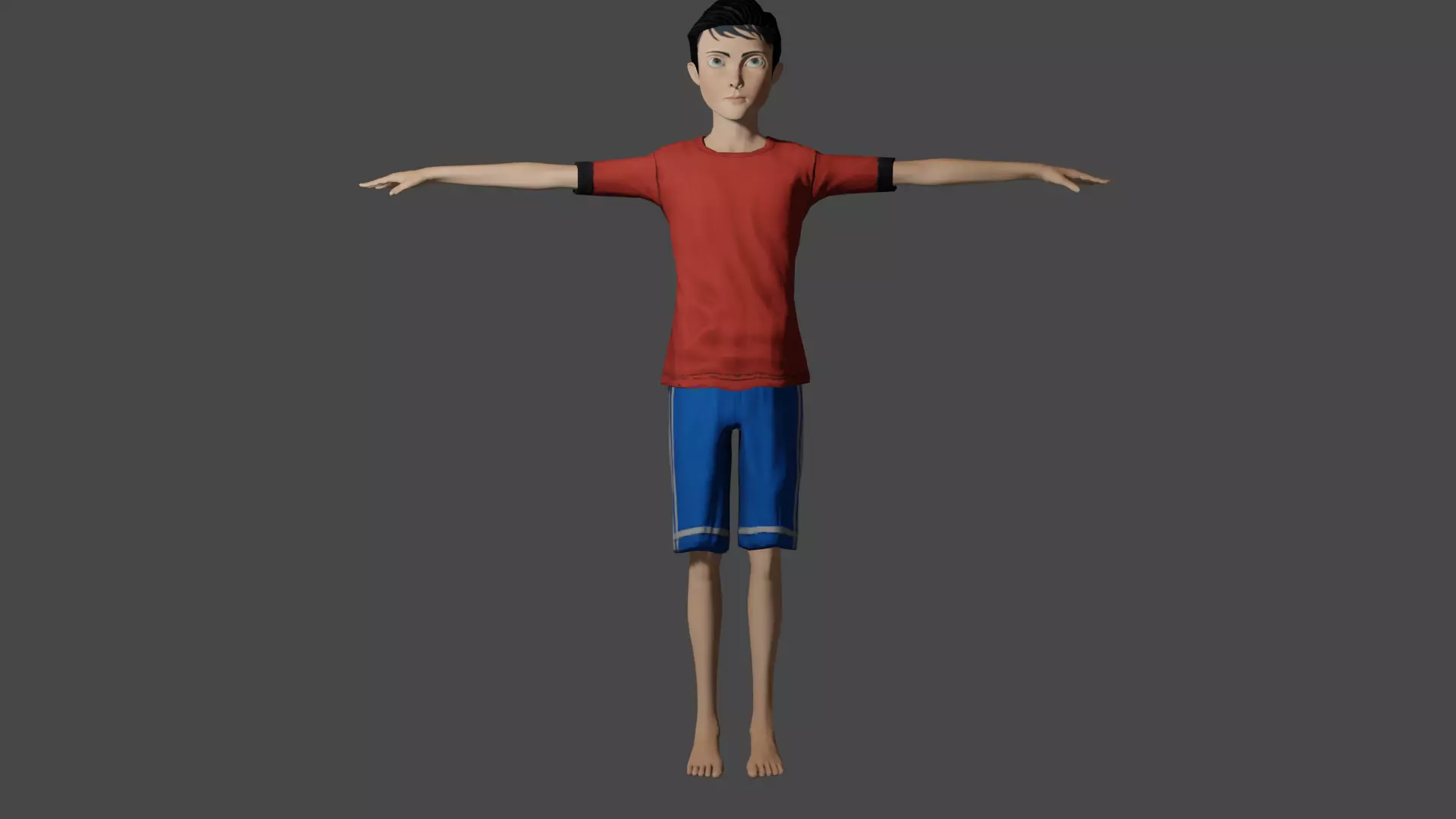 boy in T-shirt 3D model