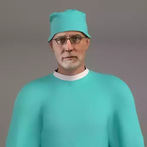 Caucasian Male Surgeon 3D model