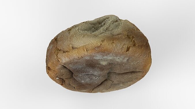 Photorealistic 3D scan of bread Low-poly 3D model 6