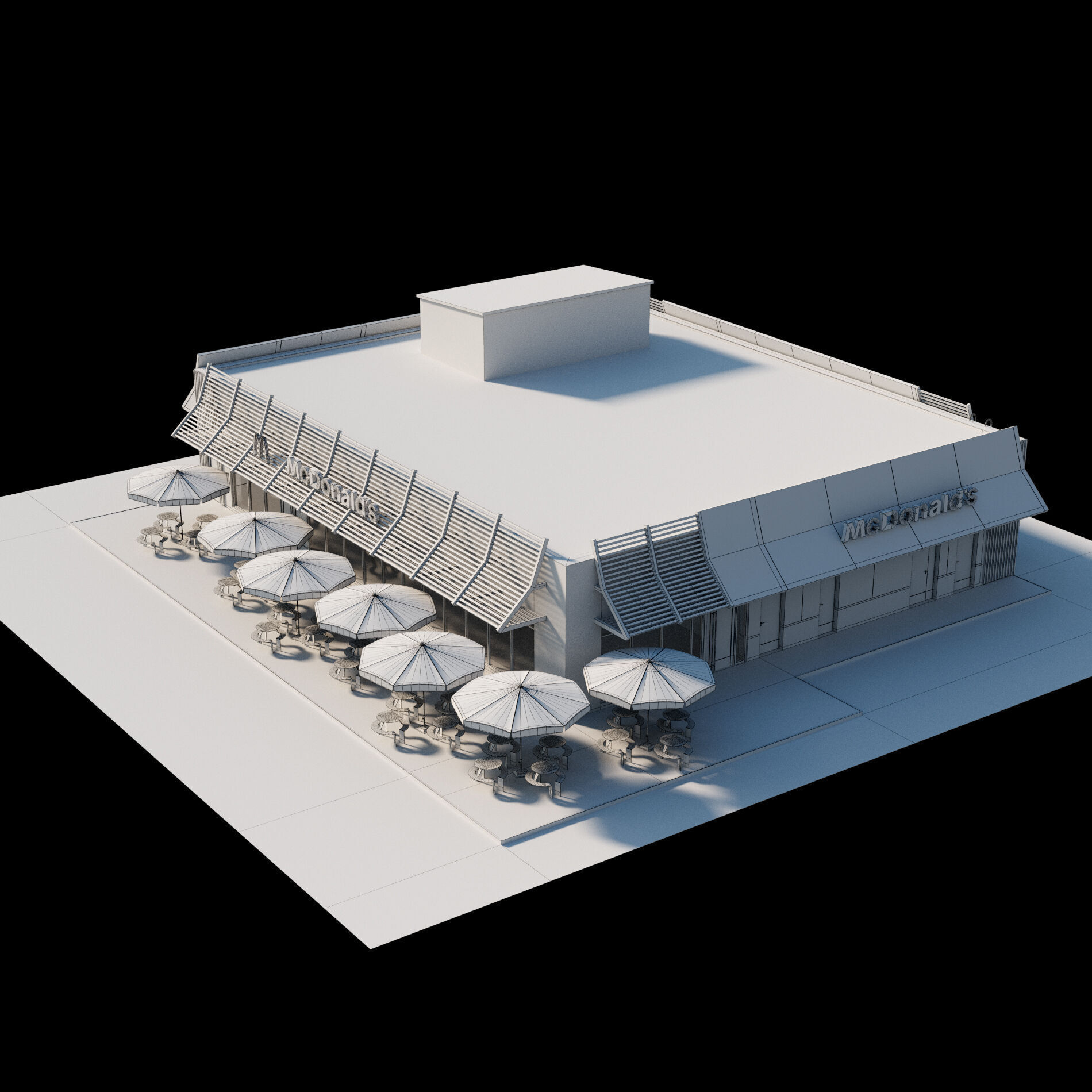 McDonalds Restaurant 3D model_6