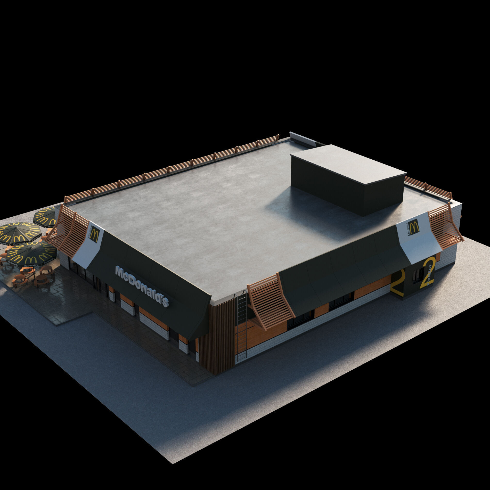 McDonalds Restaurant 3D model_9